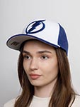 Бейсболка MITCHELL NESS арт. HT8361-TBLWHIT Tampa Bay Lightning NHL (белый / темно-синий)